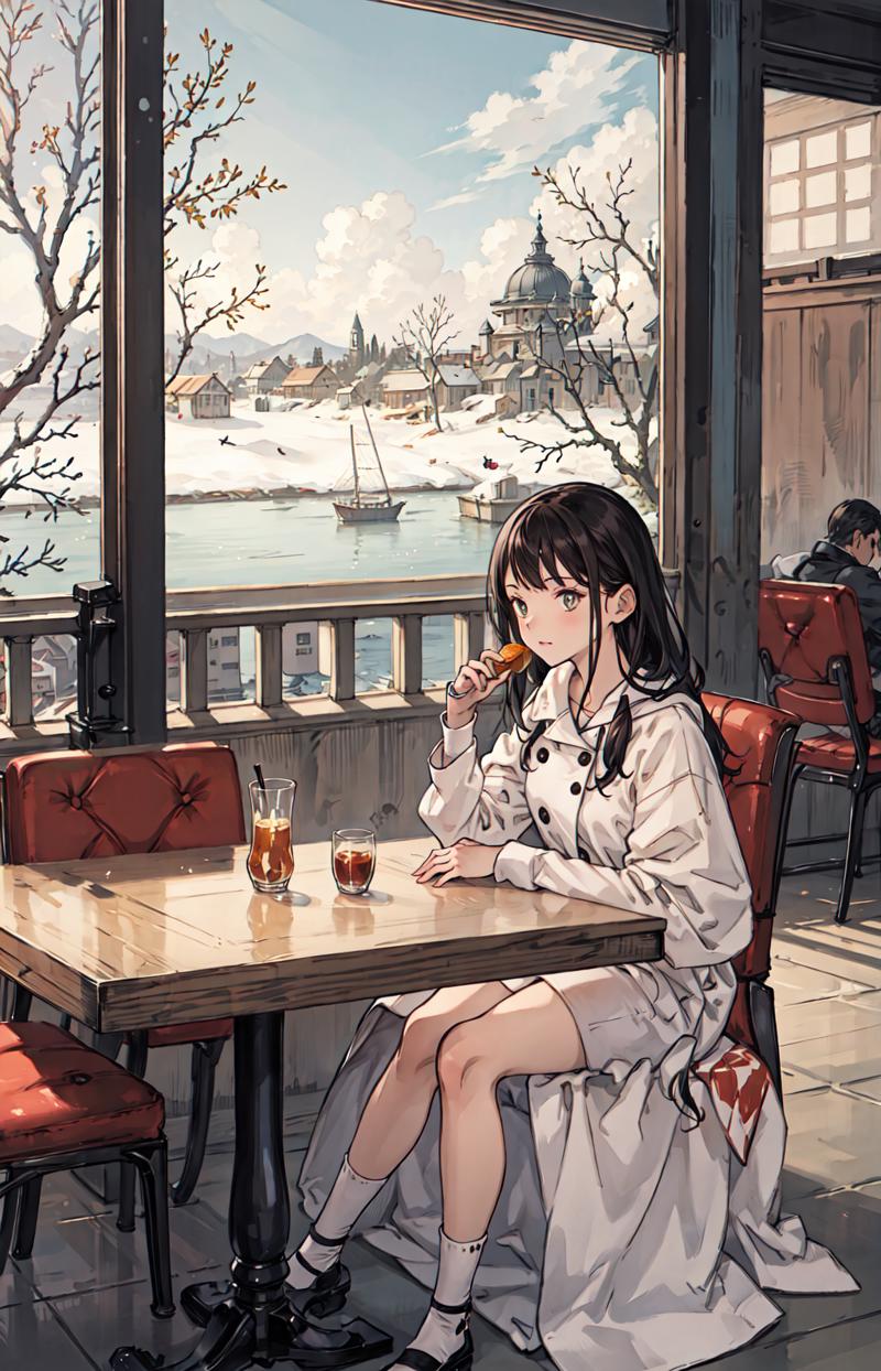 189693-3743639928-best quality, detailed background, girl,sea, cafeteria, bird, snow, winter,.png